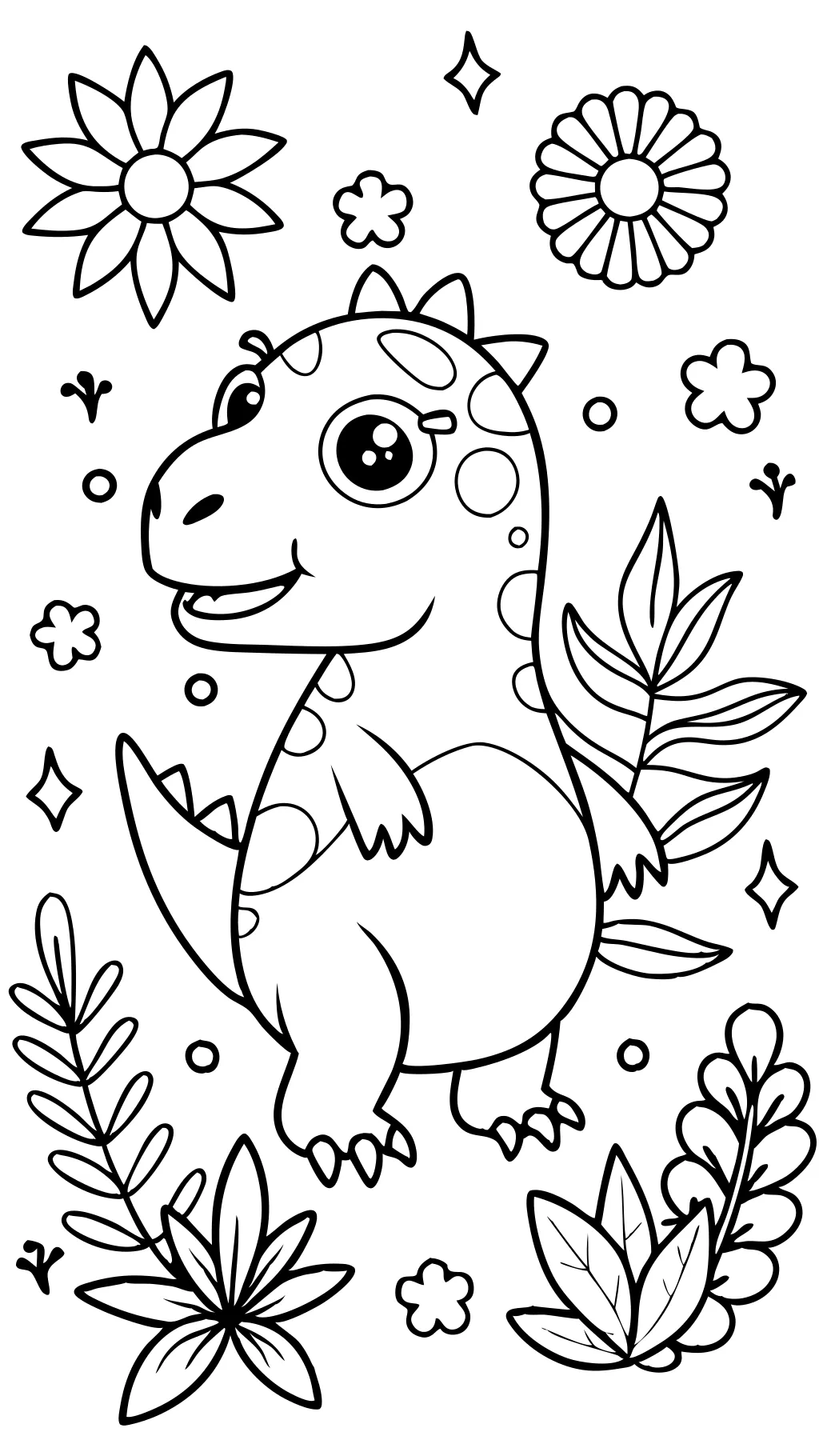 cute dinosaur coloring pages